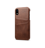 iPhone XR | iPhone XR - NX Design™ Læder Cover M. Kortholder - Brun - DELUXECOVERS.DK
