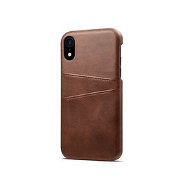 iPhone XR | iPhone XR - NX Design™ Læder Cover M. Kortholder - Brun - DELUXECOVERS.DK