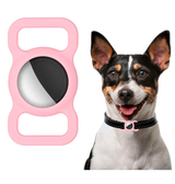 Airtag | AirTag | Simple Silikone Etui til Halsbånd/ Hund og Kat - Lyserød - DELUXECOVERS.DK