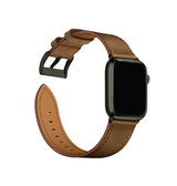 Apple Watch 42mm | Apple Watch (42/44/SE/45/46/49mm) -  L'Empiri™ Verona Ægte Læder Rem - Retro brun - DELUXECOVERS.DK