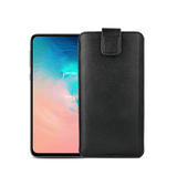 Samsung Galaxy S10e | Samsung Galaxy S10e - Verona Læder Sleeve M. Lukning - Black Onyx - DELUXECOVERS.DK