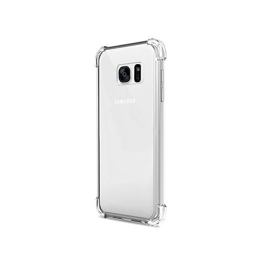 Samsung Galaxy S7 | Samsung Galaxy S7 - Silent Stødsikker Silikone Cover - Gennemsigtig - DELUXECOVERS.DK