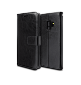 Samsung Galaxy S9 | Samsung Galaxy S9 - Deluxe Læder Etui Med Pung - Sort - DELUXECOVERS.DK