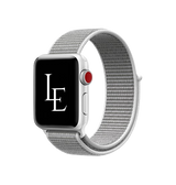 Apple Watch 42mm | Apple Watch (42/44/SE/45mm & Ultra) - L'Empiri™ Nylon Velcro Rem - Sølv - DELUXECOVERS.DK