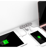 Kabel Beskytter | ORICO™ | Skrivebord Silikone Kabel holder til 5 stk - Grå - DELUXECOVERS.DK