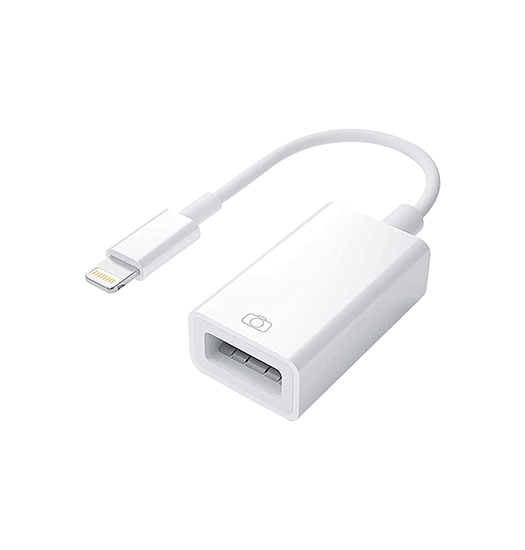 Adapter | Lightning til USB-A Hun Adapter Kabel - Hvid - DELUXECOVERS.DK