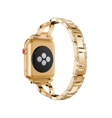 Apple Watch 38mm | Apple Watch (38/40/SE/41/42mm) - Diamant Stål Dame Urrem - Guld - DELUXECOVERS.DK