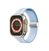 Apple Watch 42mm | Apple Watch (42/44/SE/45/46/49mm) - S-Line™ Silikone Rem - Lyseblå - DELUXECOVERS.DK