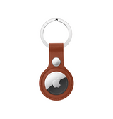 Airtag | AirTag | Retro Diary™ Vegan Læder Keychain / Nøglering - Brun - DELUXECOVERS.DK