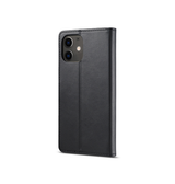 iPhone 12 Mini | iPhone 12 Mini - LC.IMEEKE™ Læder Cover M. Kortholder - Sort - DELUXECOVERS.DK
