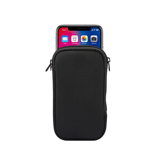 Samsung Galaxy S21+ | Samsung Galaxy S21+ - Simple Nylon Sleeve Etui M. Lynlås - Jet Black - DELUXECOVERS.DK