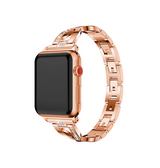 Apple Watch 42mm | Apple Watch (42/44/SE/45mm & Ultra) - Diamant Stål Dame Urrem - Roseguld - DELUXECOVERS.DK