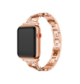 Apple Watch 38mm | Apple Watch (38/40/SE/41/42mm) - Diamant Stål Dame Urrem - Roseguld - DELUXECOVERS.DK