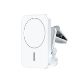 Mobilholder | W-987 QI Trådløs MagSafe oplader til bil - Hvid - DELUXECOVERS.DK