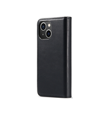 iPhone 14 | iPhone 14 - DG.MING™ Vintage 2-In-1 Læder Etui M. Cover - Sort - DELUXECOVERS.DK