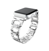 Apple Watch 38mm | Apple Watch (38/40/SE/41mm) - CNC Diamant Stål Urrem - Sølv - DELUXECOVERS.DK