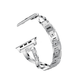 Apple Watch 38mm | Apple Watch (38/40/SE/41/42mm) - Diamant Stål Dame Urrem - Sølv - DELUXECOVERS.DK