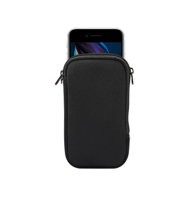 iPhone 7 / 8 | iPhone 7/8/SE(2020/2022) - Simple Nylon Sleeve Etui M. Lynlås - Jet Black - DELUXECOVERS.DK