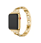 Apple Watch 38mm | Apple Watch (38/40/SE/41/42mm) - Diamant Stål Dame Urrem - Guld - DELUXECOVERS.DK