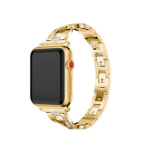 Apple Watch 38mm | Apple Watch (38/40/SE/41mm) - Diamant Rustfrit Stål Dame Urrem - Guld - DELUXECOVERS.DK