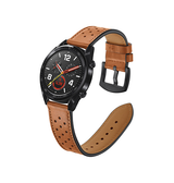 Samsung Galaxy Watch 3 (22mm) | Samsung Galaxy Watch 3 (45mm) -  L'Empiri™ Plum Blossom Ægte Læder Rem - Brun - DELUXECOVERS.DK