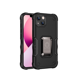 iPhone 14 Max | iPhone 14 Plus - PRO™ Armor Cover m. Ring Holder - Sort - DELUXECOVERS.DK