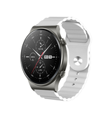Garmin Vivoactive 4 / 4s | Garmin Vivoactive 4 - Valence™ Wave Silikone Rem - Hvid - DELUXECOVERS.DK