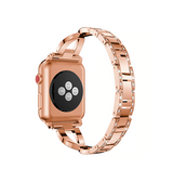 Apple Watch 38mm | Apple Watch (38/40/SE/41/42mm) - Diamant Stål Dame Urrem - Roseguld - DELUXECOVERS.DK