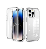 iPhone 14 Pro | iPhone 14 Pro - DeLX™ Full 360° Silikone Cover - Gennemsigtig - DELUXECOVERS.DK