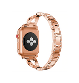 Apple Watch 42mm | Apple Watch (42/44/SE/45mm & Ultra) - Diamant Stål Dame Urrem - Roseguld - DELUXECOVERS.DK