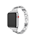 Apple Watch 42mm | Apple Watch (42/44/SE/45mm & Ultra) - Diamant Stål Dame Urrem - Sølv - DELUXECOVERS.DK