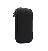 iPhone 14 | iPhone 14 - Simple Nylon Sleeve Etui M. Lynlås - Jet Black - DELUXECOVERS.DK