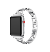 Apple Watch 38mm | Apple Watch (38/40/SE/41/42mm) - Diamant Stål Dame Urrem - Sølv - DELUXECOVERS.DK