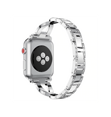 Apple Watch 38mm | Apple Watch (38/40/SE/41/42mm) - Diamant Stål Dame Urrem - Sølv - DELUXECOVERS.DK