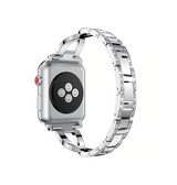Apple Watch 38mm | Apple Watch (38/40/SE/41mm) - Diamant Stål Dame Urrem - Sølv - DELUXECOVERS.DK