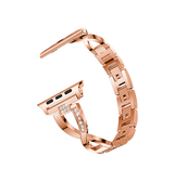 Apple Watch 38mm | Apple Watch (38/40/SE/41/42mm) - Diamant Stål Dame Urrem - Roseguld - DELUXECOVERS.DK