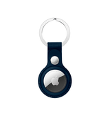 Airtag | AirTag | Retro Diary™ Vegan Læder Keychain / Nøglering - Navy - DELUXECOVERS.DK