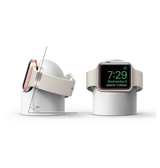 Apple Watch Tilbehør | Apple Watch - Night Stand Oplader Stander - Hvid - DELUXECOVERS.DK