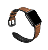 Apple Watch 38mm | Apple Watch (38/40/SE/41/42mm) - Milano Vegan Læder Rem - Brun - DELUXECOVERS.DK