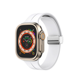 Apple Watch 42mm | Apple Watch (42/44/SE/45/46/49mm) - S-Line™ Silikone Rem - Hvid - DELUXECOVERS.DK