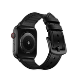 Apple Watch 38mm | Apple Watch (38/40/SE/41/42mm) - Milano Vegan læder Rem - Sort - DELUXECOVERS.DK