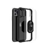 iPhone 12 Pro | iPhone 12 Pro - Cover M. Ring & Magnetisk Kickstand - Sort - DELUXECOVERS.DK