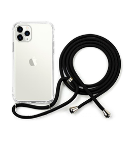 iPhone 12 Pro Max | iPhone 12 Pro Max - Deluxe™ Silikone Cover M. Strop - Sort - DELUXECOVERS.DK