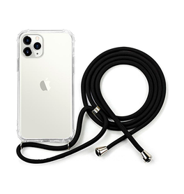 iPhone 12 Pro | iPhone 12 Pro - Deluxe™ Cover M. Snor / Strop - Sort/Klar - DELUXECOVERS.DK