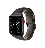 Apple Watch 42mm | Apple Watch (42/44/SE/45mm & Ultra) - ICECASE™ Retro Ægte Læder Urrem - Brun - DELUXECOVERS.DK