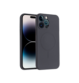 iPhone 14 Pro Max | <AAA>iPhone 14 Pro Max - Magnetisk Silikone Cover M. MagSafe - Sort - DELUXECOVERS.DK