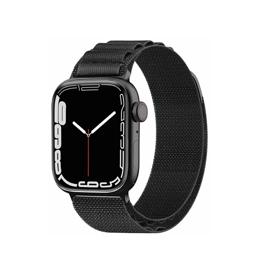 Apple Watch 38mm | Apple Watch (38/40/SE/41mm) - L'Empiri™ Nylon Shift Rem - Sort - DELUXECOVERS.DK