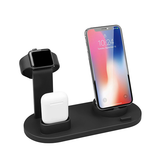 Ladestation / Trådløs oplader | DeLX™ | 3-i-1 Opladerstation til Mobil / Apple Watch / AirPods - Sort - DELUXECOVERS.DK