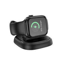 Apple Watch Tilbehør | Apple Watch - Hoco®Oplader/Stander - 5W - Sort - DELUXECOVERS.DK