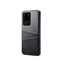 Samsung Galaxy S20+ | Samsung Galaxy S20+ (Plus) - NX Design Læder Bagcover - Sort - DELUXECOVERS.DK